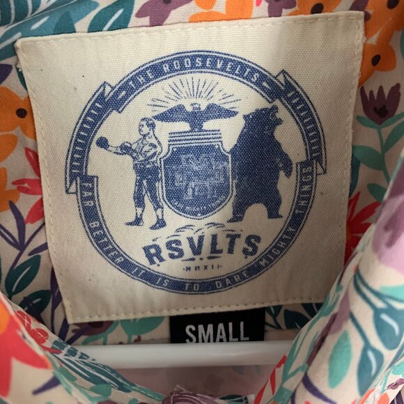 RSVLTS Women's Garden Party Button-up Shirt Flowers Floral Rare Kunuflex Small - Picture 3 of 8